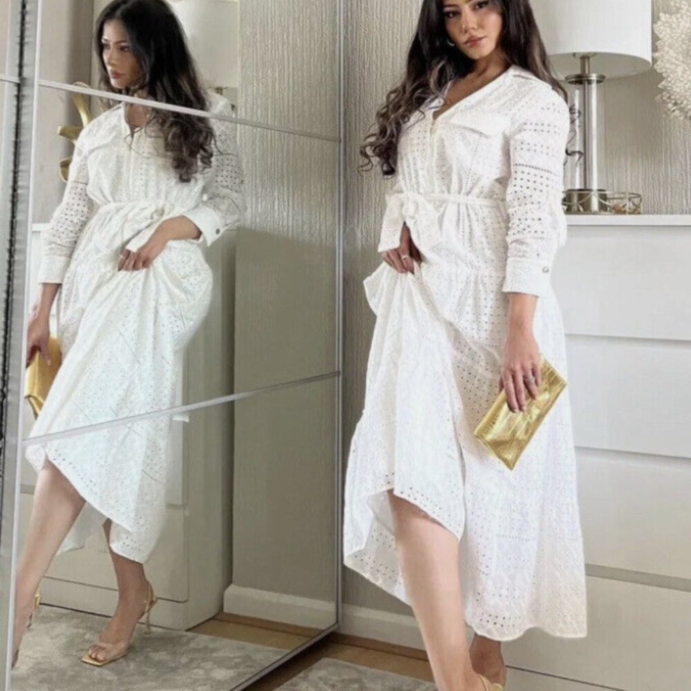 Zara white maxi dress
